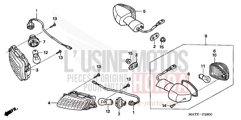 WINKER for Super Blackbird DARKNESS BLACK METALLIC (NH463) from 2005